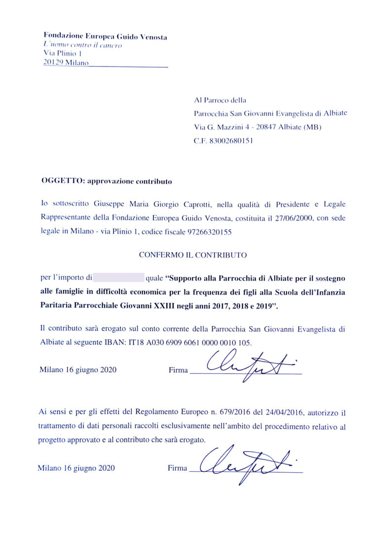 donazione-parrocchia-albiate-scuola-infanzia-giovanni-xxiii